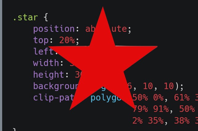 Как сделать звезду на коде